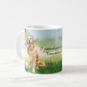Golden Retriever Golf Wasserfarbe Kaffeetasse (Vorderseite Links)