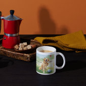 Golden Retriever Golf Wasserfarbe Kaffeetasse