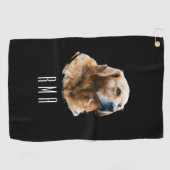 Golden Retriever Golfhandtuch (Horizontal)