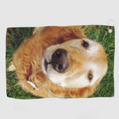 Golden Retriever Golfhandtuch (Horizontal)