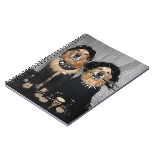 Golden retriever Goth Art Notizblock (Linke Seite)