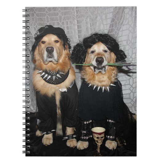 Golden retriever Goth Art Notizblock (Vorderseite)