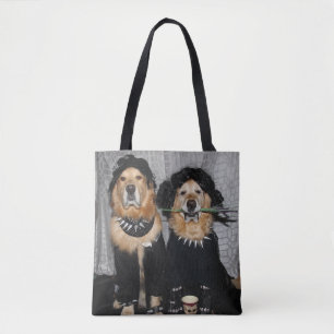 Golden retriever Goth Art Tasche