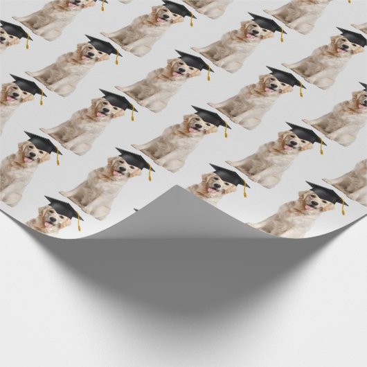 Golden Retriever Graduate Geschenkpapier (Ecke)
