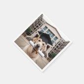 Golden Retriever Graduate Serviette (Ecke)