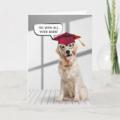 Golden Retriever Graduate with Red Cap Karte (Vorderseite)