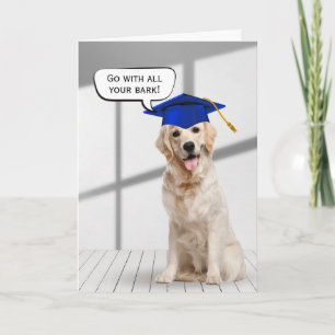Golden Retriever Graduate with Red Cap Karte