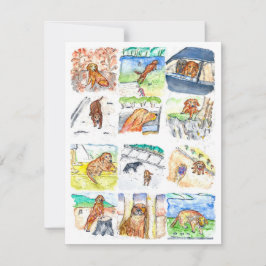 Golden Retriever Greeting Card Feiertagskarte