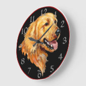 Golden retriever große wanduhr (Winkel)