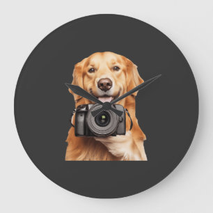 Golden Retriever Große Wanduhr