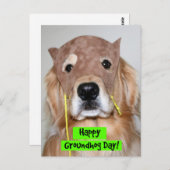 Golden Retriever Groundhove Day Postkarte (Vorne/Hinten)
