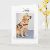 Golden Retriever Guide Dog Graduation Karte (Gelbe Blume)