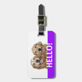 Golden retriever hallo gepäckanhänger (Vorderseite vertikal)