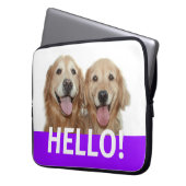 Golden retriever-hallo Laptop-Hülse Laptopschutzhülle (Vorderseite Links)