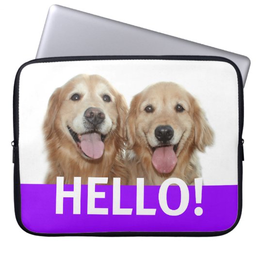 Golden retriever-hallo Laptop-Hülse Laptopschutzhülle (Vorderseite)