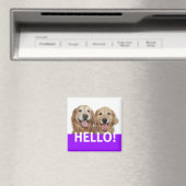 Golden Retriever Hallo Magnet (In Situ (Geschirrspüler))