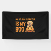 Golden Retriever Halloween Banner (Horizontal)