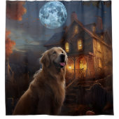 Golden Retriever Halloween Beängstigend Duschvorhang (Vorderseite)