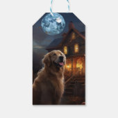 Golden Retriever Halloween Beängstigend Geschenkanhänger (Rückseite)
