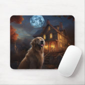 Golden Retriever Halloween Beängstigend Mousepad (Mit Mouse)