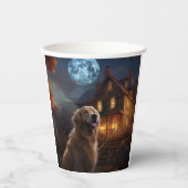 Golden Retriever Halloween Beängstigend Pappbecher (Vorderseite)