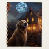 Golden Retriever Halloween Beängstigend Planer (Vorderseite)