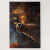 Golden Retriever Halloween Beängstigend Puzzle (Vertikal)