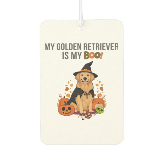 Golden Retriever Halloween Dog My Golden Retrieve Autolufterfrischer (Vorderseite)