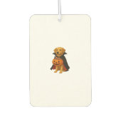 Golden Retriever Halloween Dog with Pumpkin Candy Autolufterfrischer (Vorderseite)