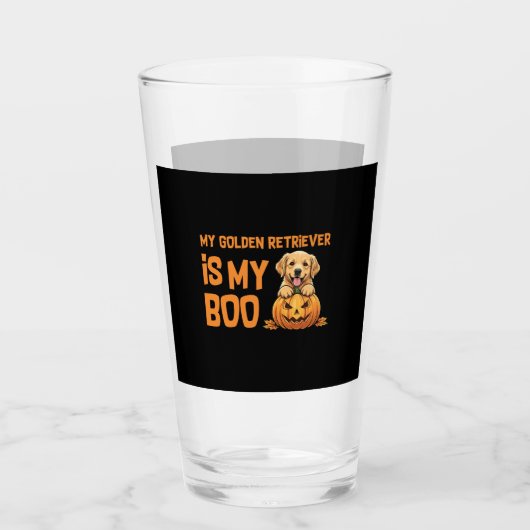 Golden Retriever Halloween Glas (Vorderseite)