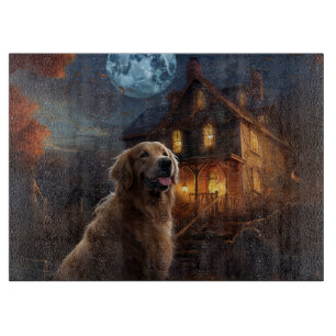 Golden Retriever Halloween Gruselig Schneidebrett