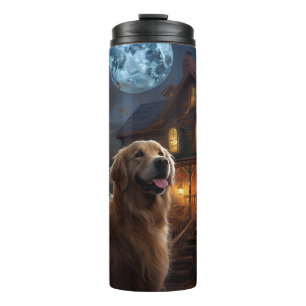Golden Retriever Halloween Gruselig Thermosbecher