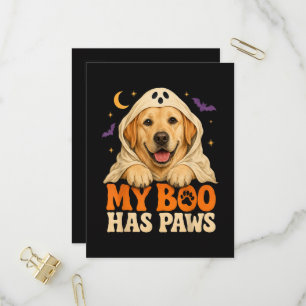 Golden Retriever Halloween Gruselige Pfoten Einladungspostkarte