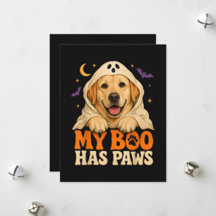 Golden Retriever Halloween Gruselige Pfoten Feiertagskarte