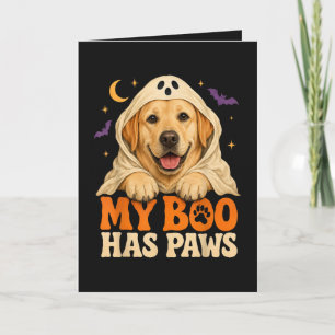 Golden Retriever Halloween Gruselige Pfoten Feiertagskarte