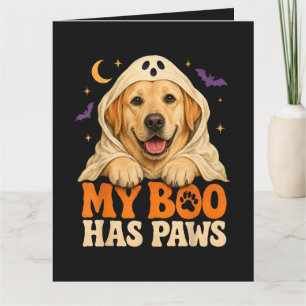 Golden Retriever Halloween Gruselige Pfoten Karte
