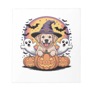 Golden Retriever Halloween Hexen Hund Klassisches  Notizblock