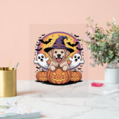 Golden Retriever Halloween Hexenhund Classic T-Shi Acrylschild (Hochzeit)