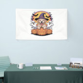 Golden Retriever Halloween Hexenhund Classic T-Shi Banner (Messeveranstaltung)