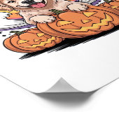 Golden Retriever Halloween Hexenhund Classic T-Shi Poster (Ecke)