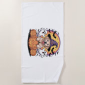 Golden Retriever Halloween Hexenhund Classic T-Shi Strandtuch (Vorderseite)