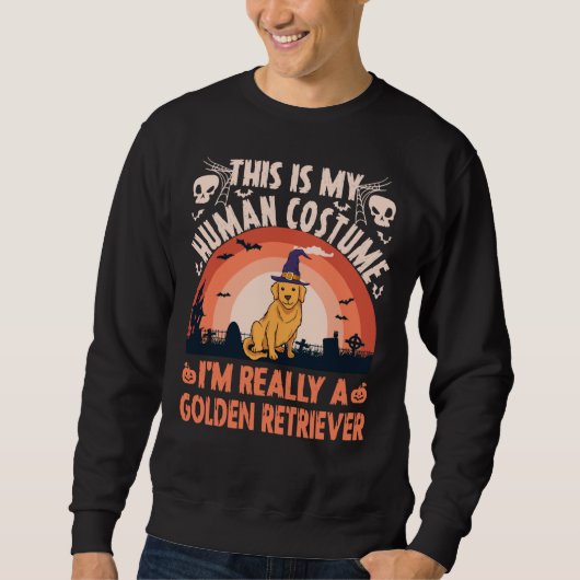 Golden Retriever Halloween Human Costume Sweatshirt (Vorderseite)