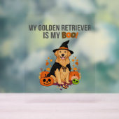 Golden Retriever Halloween Hund Mein Golden Retrie Acrylschild (Neutral)