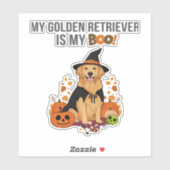 Golden Retriever Halloween Hund Mein Golden Retrie Aufkleber (Blatt)
