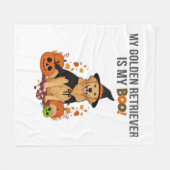 Golden Retriever Halloween Hund Mein Golden Retrie Fleecedecke (Vorderseite (Horizontal))
