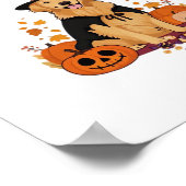 Golden Retriever Halloween Hund Mein Golden Retrie Poster (Ecke)