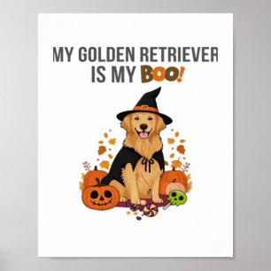 Golden Retriever Halloween Hund Mein Golden Retrie Poster