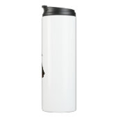 Golden Retriever Halloween Hund mit Kürbiskandy Thermosbecher (Nach rechts gedreht)