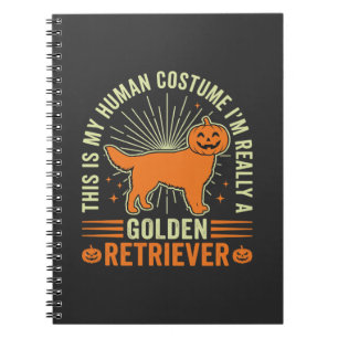 Golden Retriever Halloween Kostüm für Menschen im  Notizblock