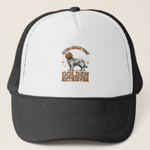 Golden Retriever Halloween-Kürbis-Hundekostüm-Shir Truckerkappe